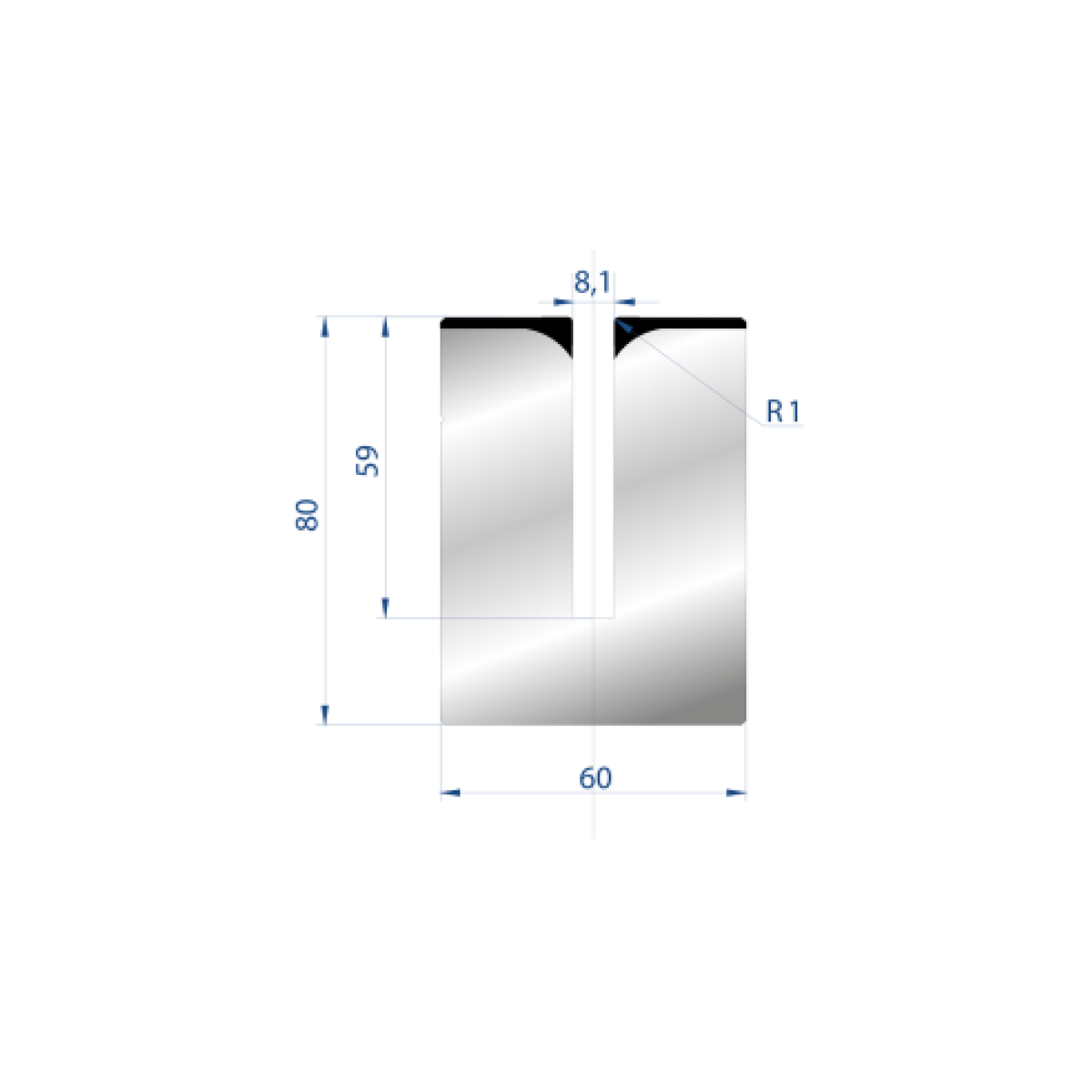 3176 - 28° - 805mm SECT.